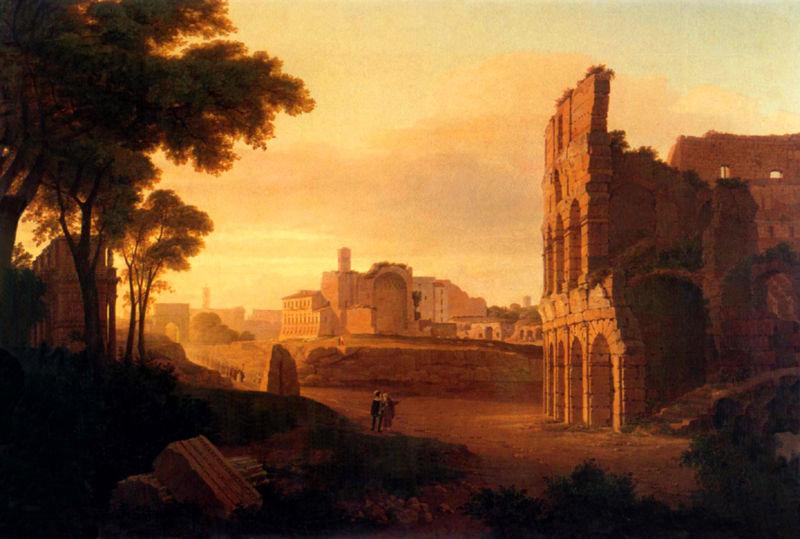 Rudolf Wiegmann Rom, Colosseum and the Roman Forum oil painting image